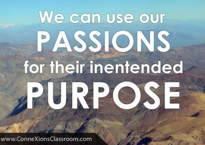 We can use our passions for their intended purpose